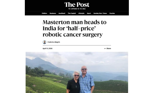 Masterton man heads to India for ‘half-price’ robotic cancer surgery